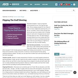 Flipping the Staff Meeting