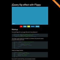 Flippy a jQuery flip effect plugin