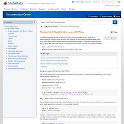 Floating-Point to Fixed-Point Conversion of IIR Filters - MATLAB & Simulink Example - MathWorks United Kingdom - Waterfox