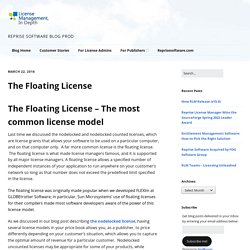 The Floating License - License Management, in Depth