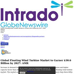 Global Floating Wind Turbine Market to Garner $30.6 Billion