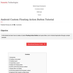 Android Custom Floating Action Button Tutorial