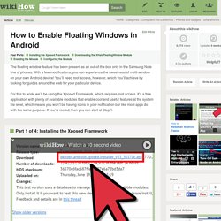 How to Enable Floating Windows in Android: 14 Steps