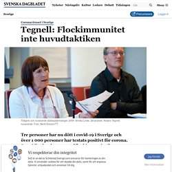 3/15/20: Tegnell: Flock immunity not the main tactic