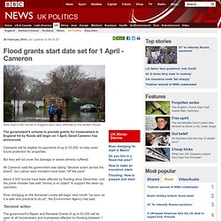 Flood grants start date set for 1 April - Cameron