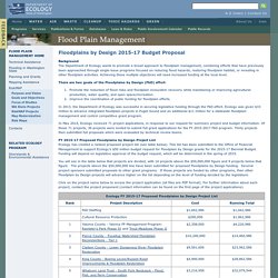Floodplains by Design Budget Proposal