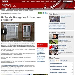 UK floods: Damage 'could have been prevented'