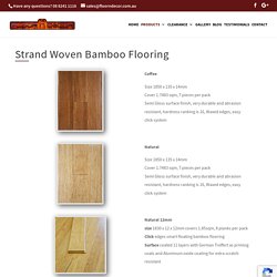 Strand Woven Bamboo Flooring In Adelaide