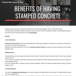 Benefits of having Stamped Concrete