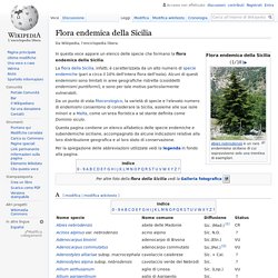 Flora endemica della Sicilia