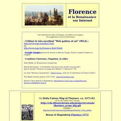 Florence et la Renaissance sur Internet