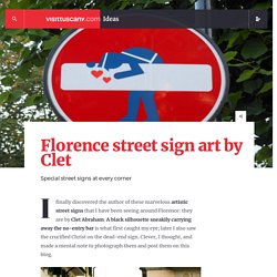 Florence street sign art by Clet