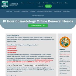 Florida Cosmetology License Renewal Course