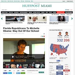 Florida Republicans To Michelle Obama: Stay Out Of Our School