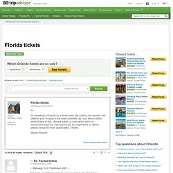 Florida tickets - Orlando Forum