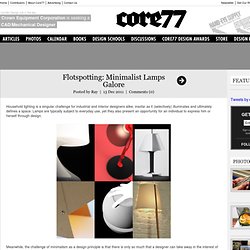 Flotspotting: Minimalist Lamps Galore