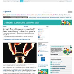 Today's flourishing enterprises should focus on wellbeing rather than growth | Guardian Sustainable Business