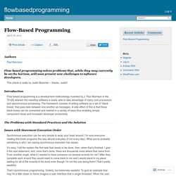 Google Knol on Flow-Based Programming