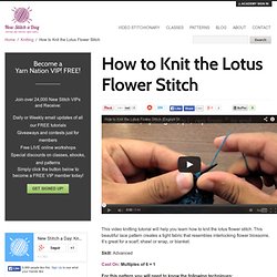 How to Knit the Lotus Flower Stitch