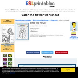 Color the flower - ESL worksheet by armandprimero