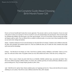 The Complete Guide About Choosing Birth Month Flower Gift