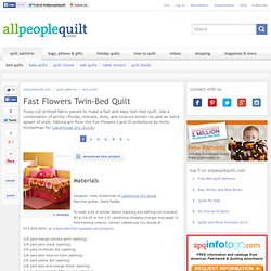 Fast Flowers Twin-Bed Quilt