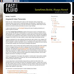 Fast and fluid: AngularJS Video Transcripts