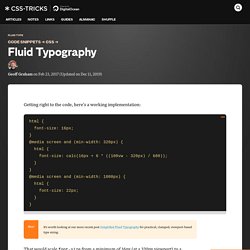 Fluid Typography