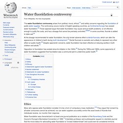 Water fluoridation controversy