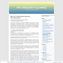 Part 4 of 4: Did Fluorine Cause the WTC Destruction?