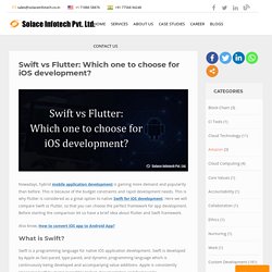 Swift vs Flutter: Which one to choose for iOS development?