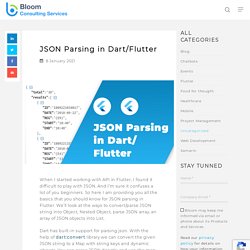 How to Parse JSON in Dart/Flutter