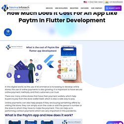 What is the cost of Paytm like flutter app development? - Nevina Infotech