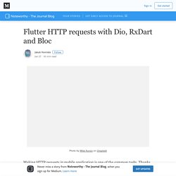Flutter HTTP requests with Dio, RxDart and Bloc