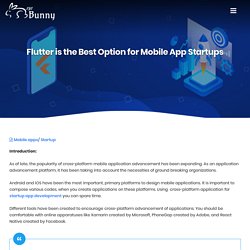 Flutter is the Best Option for Mobile App Startups