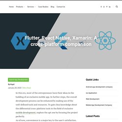 Flutter, React Native, Xamarin: A cross-platform comparison