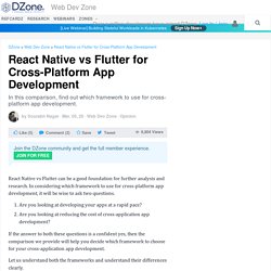 React Native vs Flutter for Cross-Platform App Development