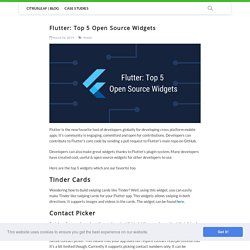 Flutter: Top 5 Open Source Widgets - CitrusLeaf