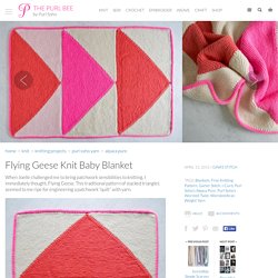 Flying Geese Knit Baby Blanket