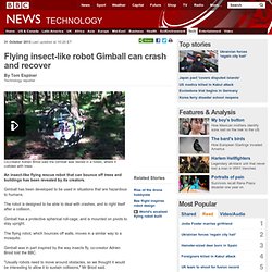 Flying insect-like robot Gimball can crash and recover