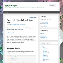 Flying High: OpenGL from Python, Part 2