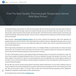 Find The Best Quality Thermocouple Temperature Sensor With Best Prices!