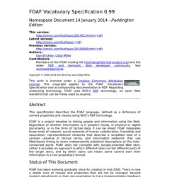 FOAF Vocabulary Specification