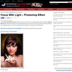 Focus With Light - Photoshop Effect