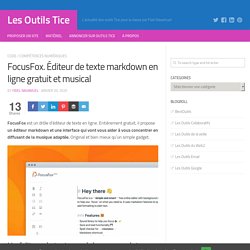 FocusFox. Éditeur de texte markdown en ligne gratuit et musical