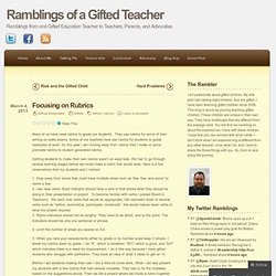 Ramblings of a Gifted Teacher