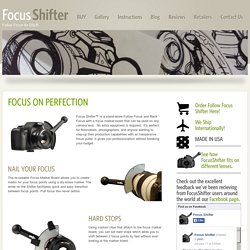 Follow FocusShifter - Lens Mounted Follow Focus for DSLR Video and Photography -