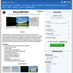 FocusWriter - Gott Code About