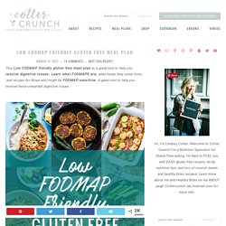 Low FODMAP Friendly Gluten Free Meal Plan {Recipes and Tips}