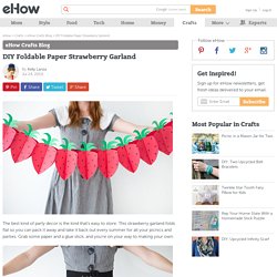 DIY Foldable Paper Strawberry Garland